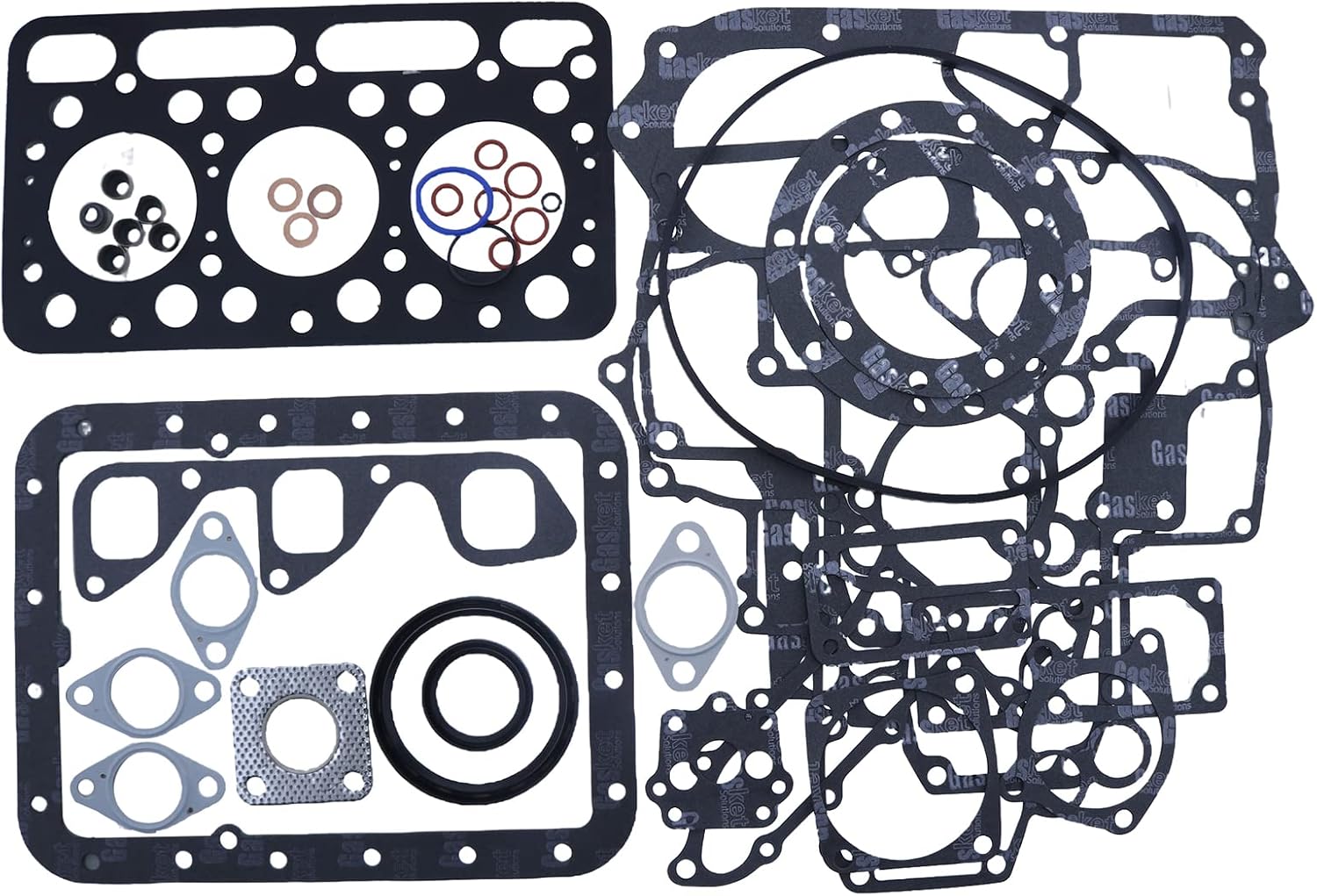 FridayParts Complete Cylinder Head & Overhaul Gasket Kit Compatible for Kubota DH1101 Engine L225 L245 L245DT L245C L2000 L2201 Tractor (Type 1)