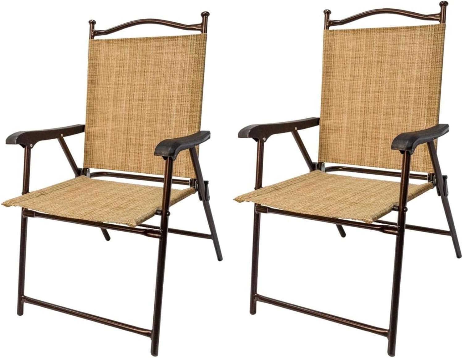 Greendale Home Fashion Outdoor Sling Back Chairs, Set of 2