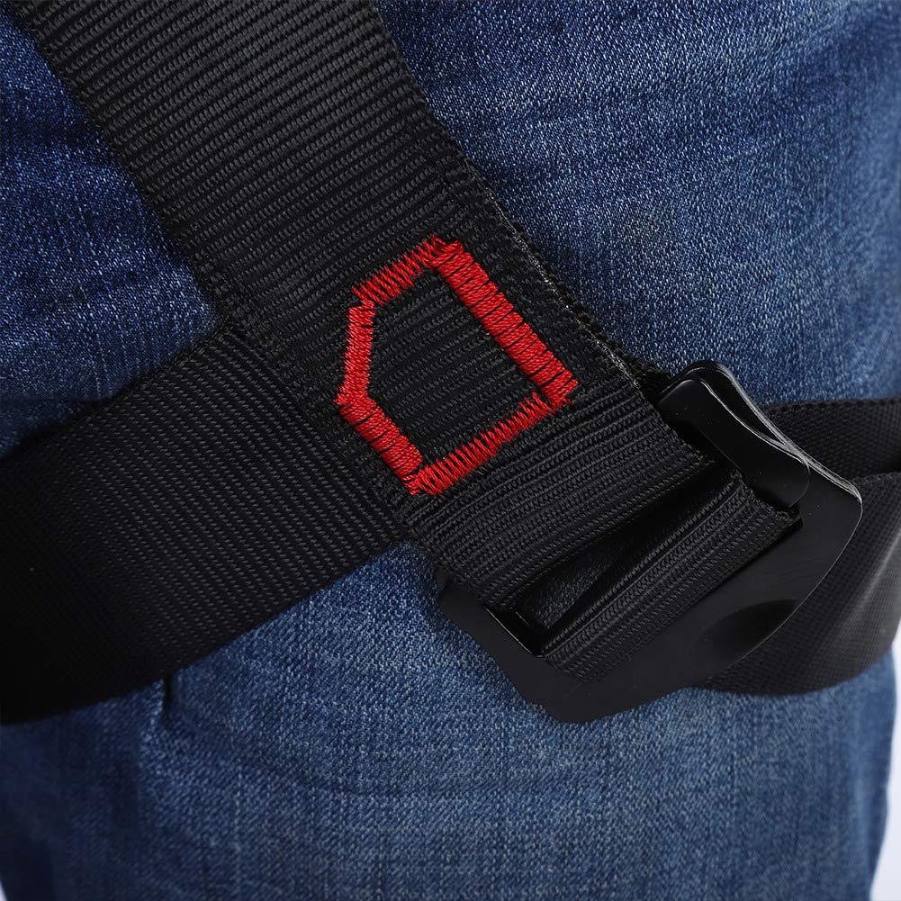 SwaYve Cinturón de Seguridad para Trabajos Aéreos Cinturón de Seguridad de Medio Cuerpo, Arnés de Escalada Cinturón de Seguridad para Exteriores para Trabajos de Escalada en Techos/Black