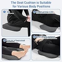 Vista 5 de Bed Sore Cushion for buff & Wheelchair Cushion for Bedsores Prevention - Pain Relief for the Bedridden and Elderly- hemorrhoids treatment, Sciatica