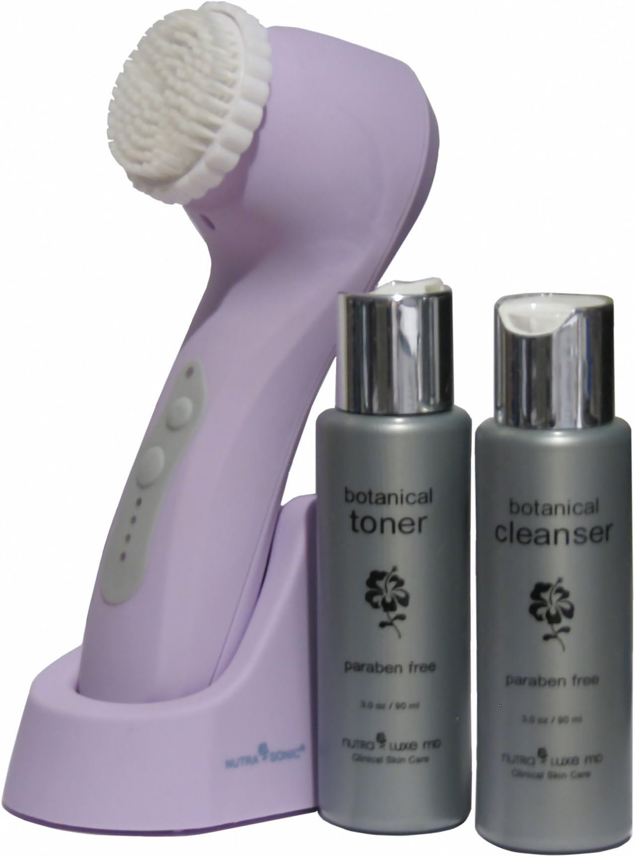 Nutra Sonic 1020 Professional 4 Speed Face and Body Cleansing System, Lavender