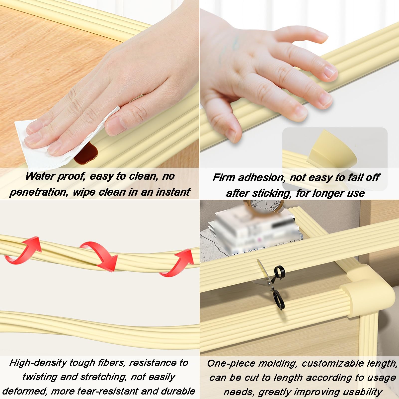 Protector de borde de espuma en forma de L, parachoques de esquina autoadhesivo para muebles, oficina en casa, armarios de cocina, mesas, sillas, 2 m de longitud