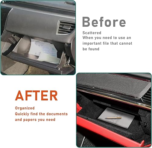 Miniatura 5 de Kewucn Soporte para tarjeta de registro y seguro de automóvil, organizador de cuero para documentos de licencia de automóvil, organizador de