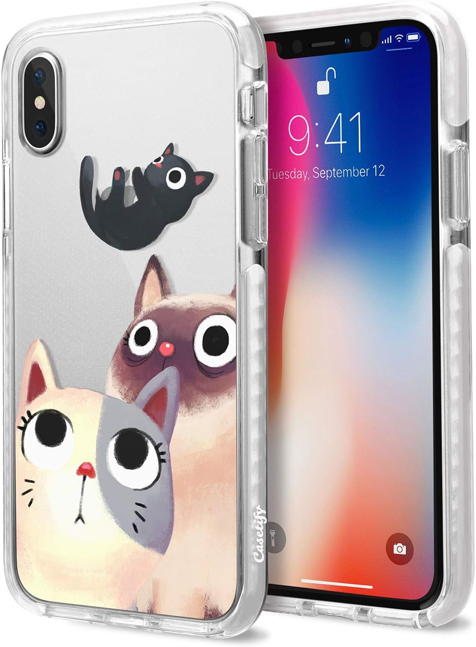 Get Special Price CASETiFY Impact Case, Military-Grade Dual-Layer Shockproof Protective Case for iPhones, iPhone Xs, Cute Cat