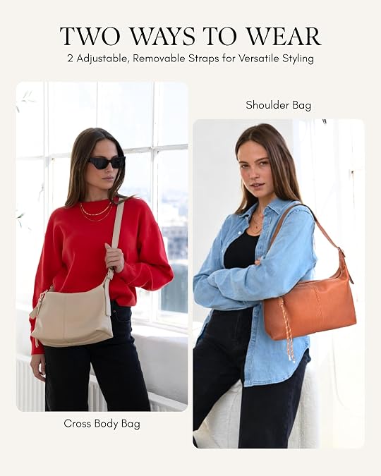 Shoulder Bag for Women - Crossbody Bag for Women, Slouchy Medium Shoulder Purse with Cute Keychain Charm & Adjustable Strap
