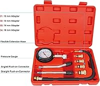Vista 2 de Big RED Torin - Kit de prueba de compresión de motor, 8 unidades, 0-300 psi, medidor de compresión de cilindro, medidor de herramienta de presión