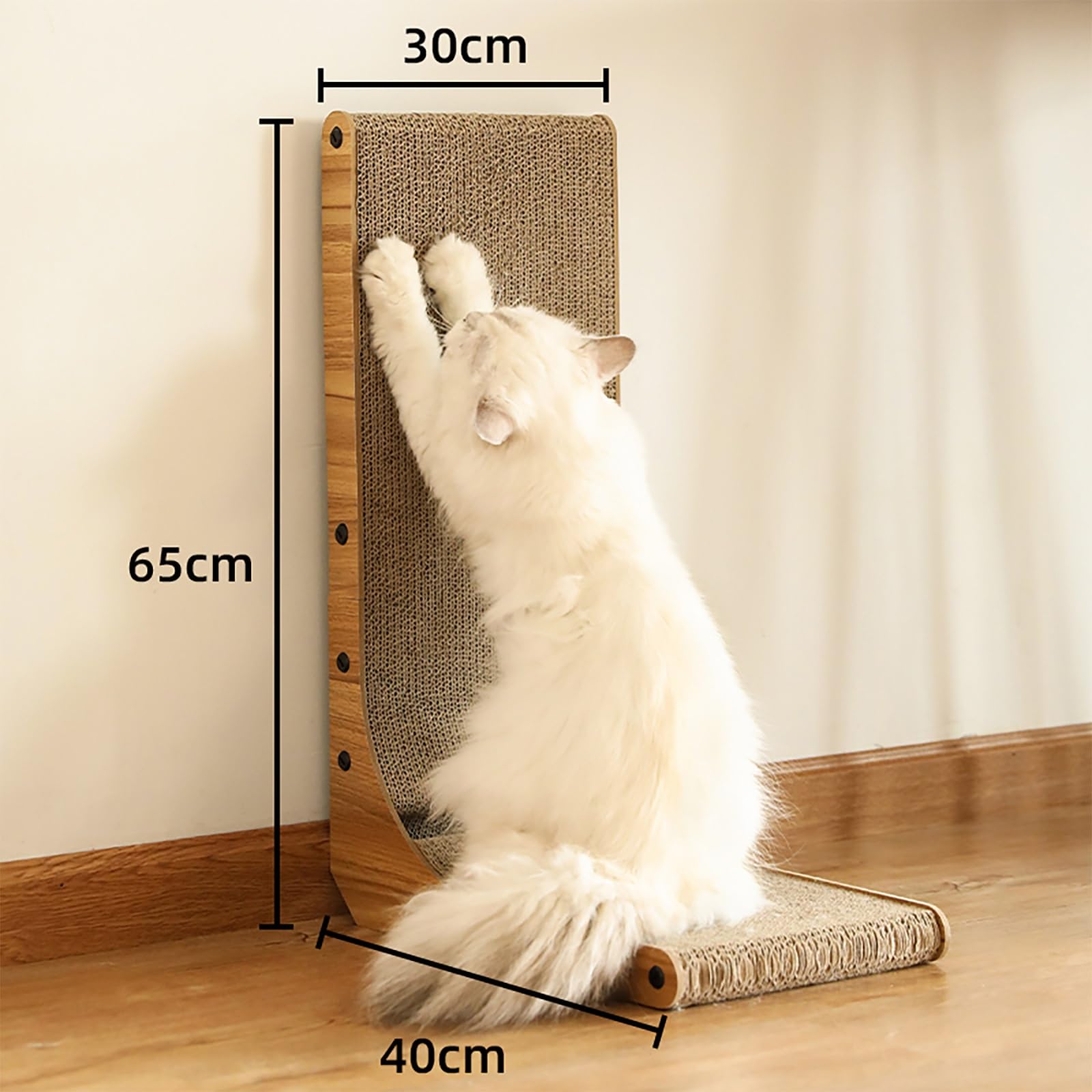 Griffoir pour Chat en Forme De L, Planche À Gratter De 25,6 Pouces pour Chats D'intérieur, Grattoir pour Chat en Carton Ondulé, Grattoir pour Chat GeRRiT, Grattoirs pour Chats D'intérieur (Size : 11.