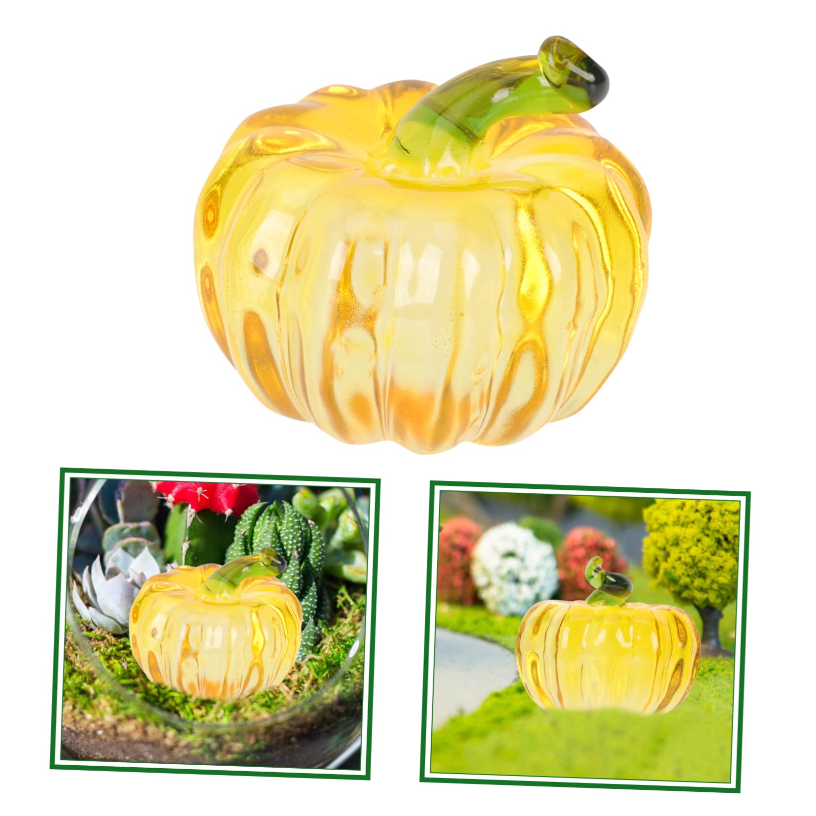5 Pezzi Di Zucca Di Cristallo Realistica Zucca Artificiale Zucca Decorativa Ornamento Per Casa E Ufficio