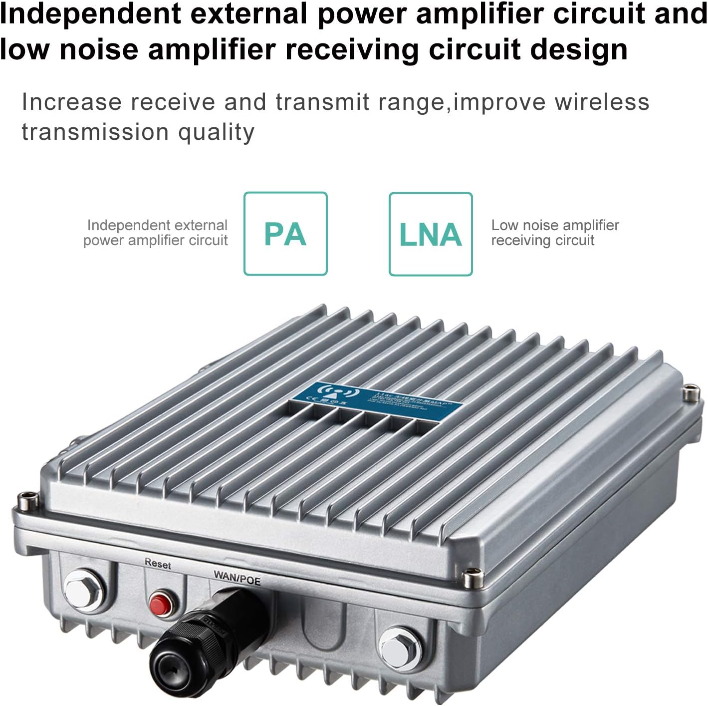 Black Friday - 50% OFF E-link 802.11AC 1200Mbps High Power Outdoor IP67 WiFi Base Station Wireless Access Point Industrial Grade Waterproof 2.4G /5G Dual Band Wireless AP with 802.3at POE Input（Antenna Not Included）