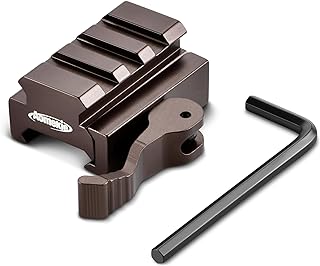 AOMEKIE QD Riser Mount 1/2" Mini Riser Mounts Adaptor with QD Lever Lock Quick Release/Detach & 3 Slots Picatinny Rails for Scope Rings Optics Sights - AOMEKIE