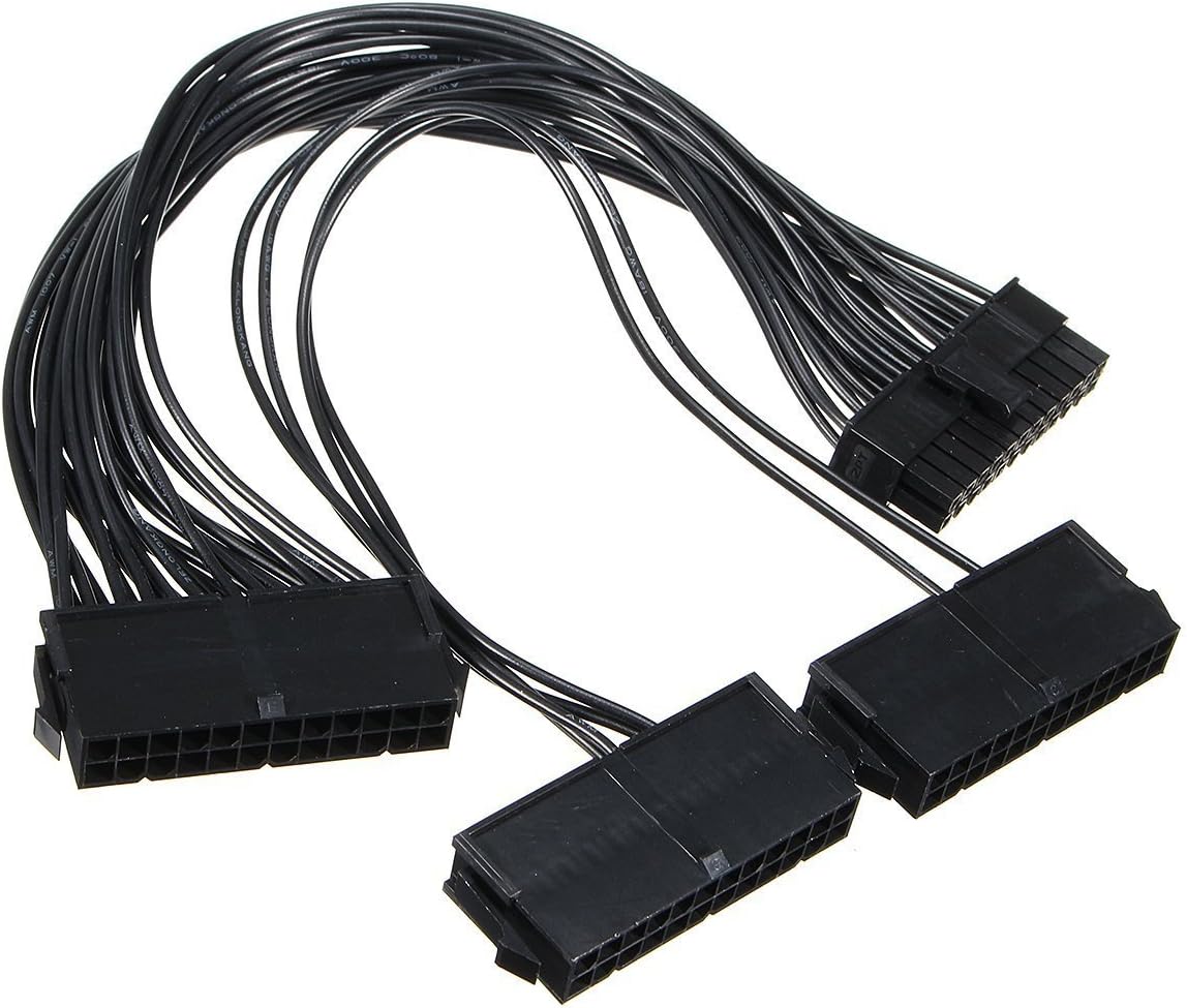 Multiple PSU Cable, Power Supply Splitter Mining Cable,3 Port Power Supply 24Pin ATX Motherboard Mainboard Adapter 24PIN Connector Cable Mining Extension Cable (1 Pcs)