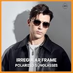 Cyxus Unisex Polarized Aviator Sunglasses for Men Women, UV400 TAC Anti-Glare Driving Fishing Golf Skiing Outdoor 1021