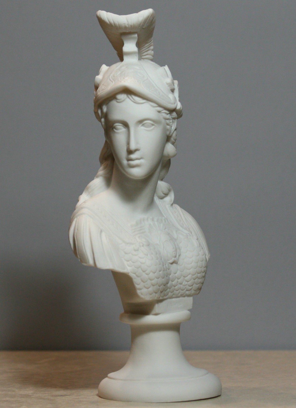 greekartshop Generic Athene Göttin der Weisheit Athena Minerva Büste Gussmarmor Statue Skulptur 25 cm