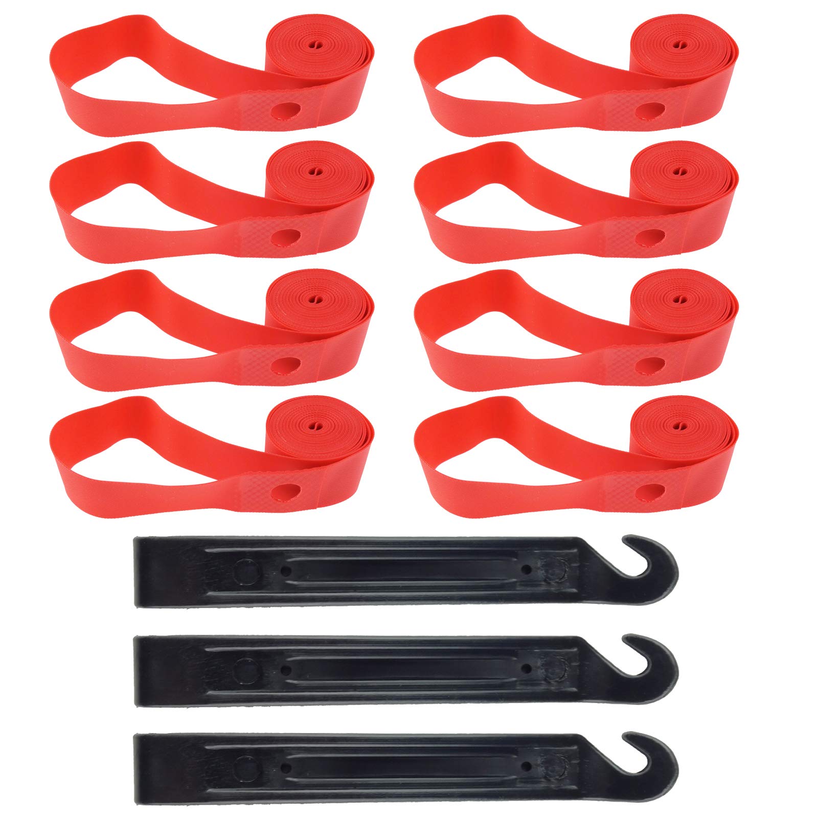 8 Pack Bicycle Rim Strip Rim Tape with 3 Pack Bicycle Tire Lever,26 Inch or 700C