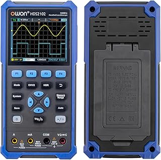 OWON HDS2202 2CH Handheld Digital Oscilloscope Multimeter True RMS 200MHz 250MSa/s USB Type C 3.5inch 8 bits Tool