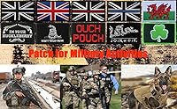 Vista 7 de Zcketo Paquete de 6 parches tácticos bordados de la Unión Británica de Gran Bretaña, bandera nacional del Reino Unido, insignia de combate de Gran