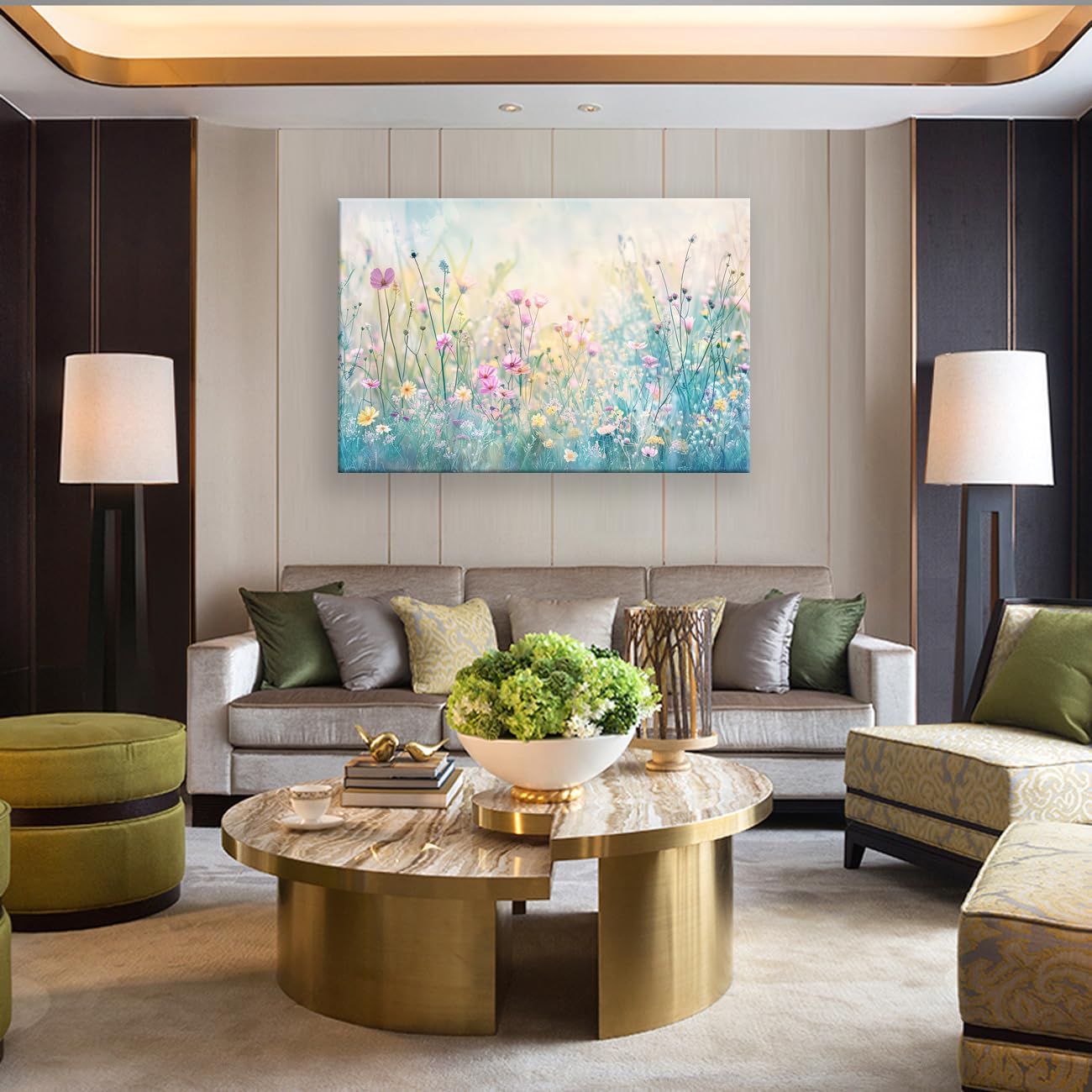 Amazon.com: LKY ART Floral Canvas Wall Art 32 x 48 inches Colorful