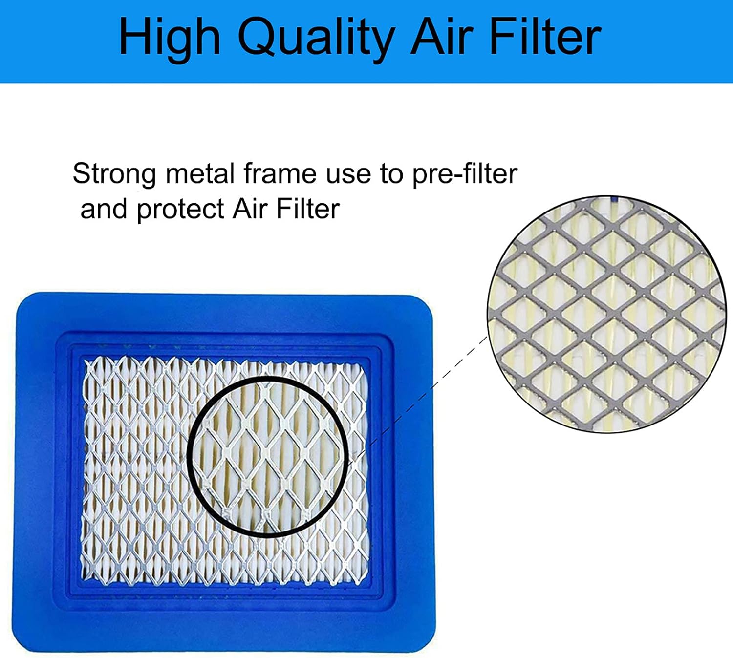 5 Pack 491588s Air Filter Compatible for Briggs and Stratton 491588, Toro 20332, Craftsman 3364 with 2 Spark Plugs ,Premium Lawn Mower Air Cleaner Cartridge by KAKO