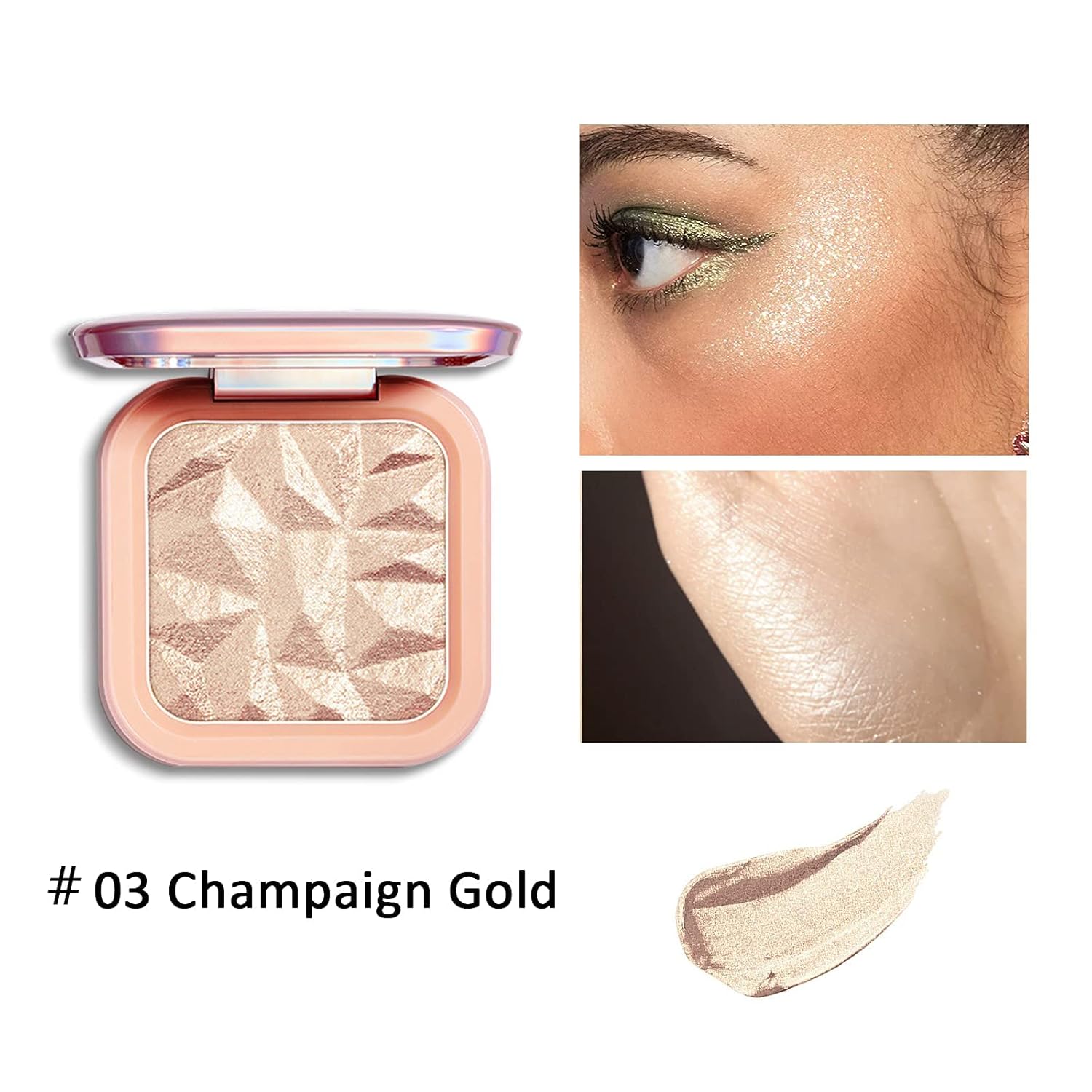 KYDA Face Highlighter Palette, Glossy Glitter Highlight Contouring Palette Natural Shiny Contour Highlight Makeup Illuminator Highlighter Concealer Palette, Lasting Lightweight, by Ownest Beauty-SUN GLOW : Beauty & Personal Care