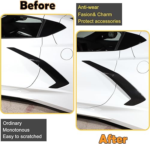 Miniatura 2 de Guarnición para puerta de ventilación lateral compatible con Chevrolet Corvette C8 2020-2023, accesorios de cubierta de salida de aire lateral de