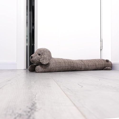 Miniatura 9 de Tapón de tela para perros para debajo de la puerta, 3 libras, resistente e insonorizado, protector de corrientes de aire de 34 pulgadas para ahorro