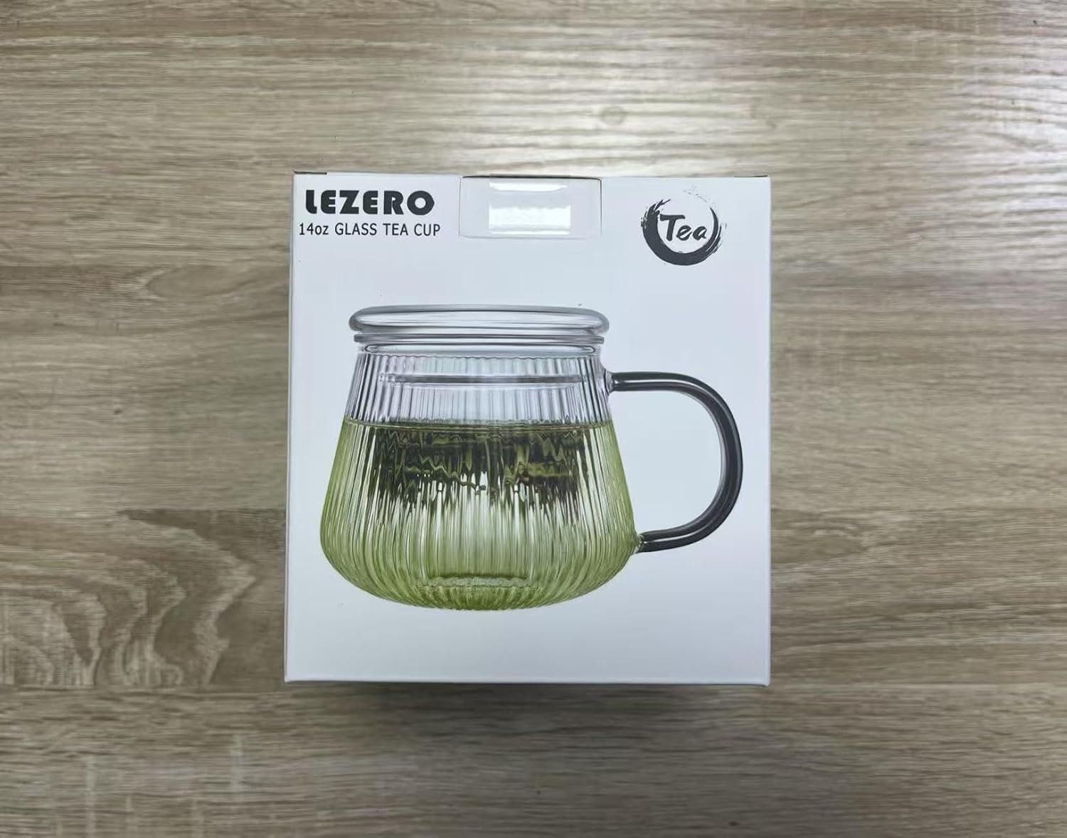 Lezero Tea Infuser Cup with Filter and Lids, Borosilicate Glass Mugs with Strainer for Blooming & Loose Leaf, Lead-free, Microwave & Dishwasher Safe, 14oz - Image 8