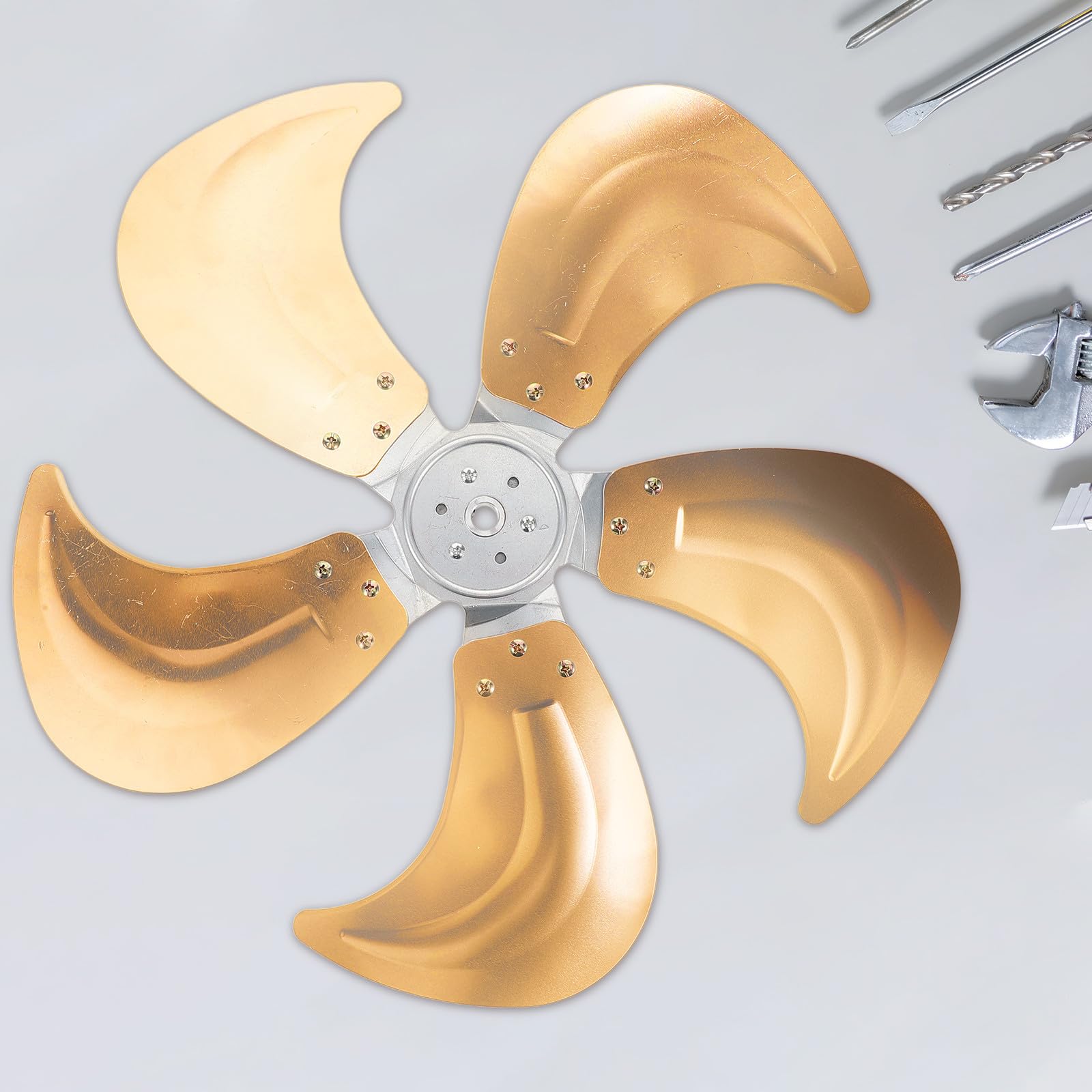 GLEAVI Aluminium Lüfterflügel für Industrieller Standventilator Ersatzteil für Bodenventilator mit Hoher Haltbarkeit und Effizienter Luftzirkulation im Gewerblichen Einsatz