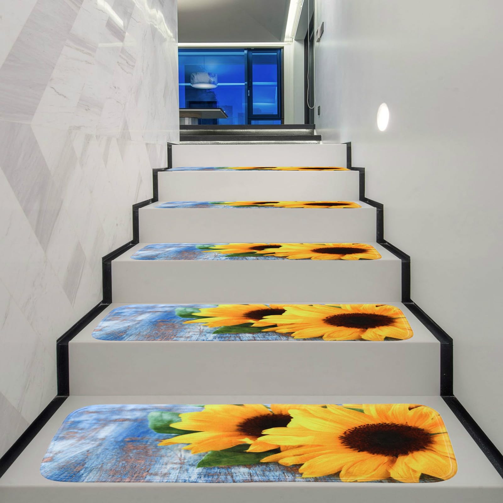 Alfombras para interiores y peldaños antideslizantes protectores de escaleras