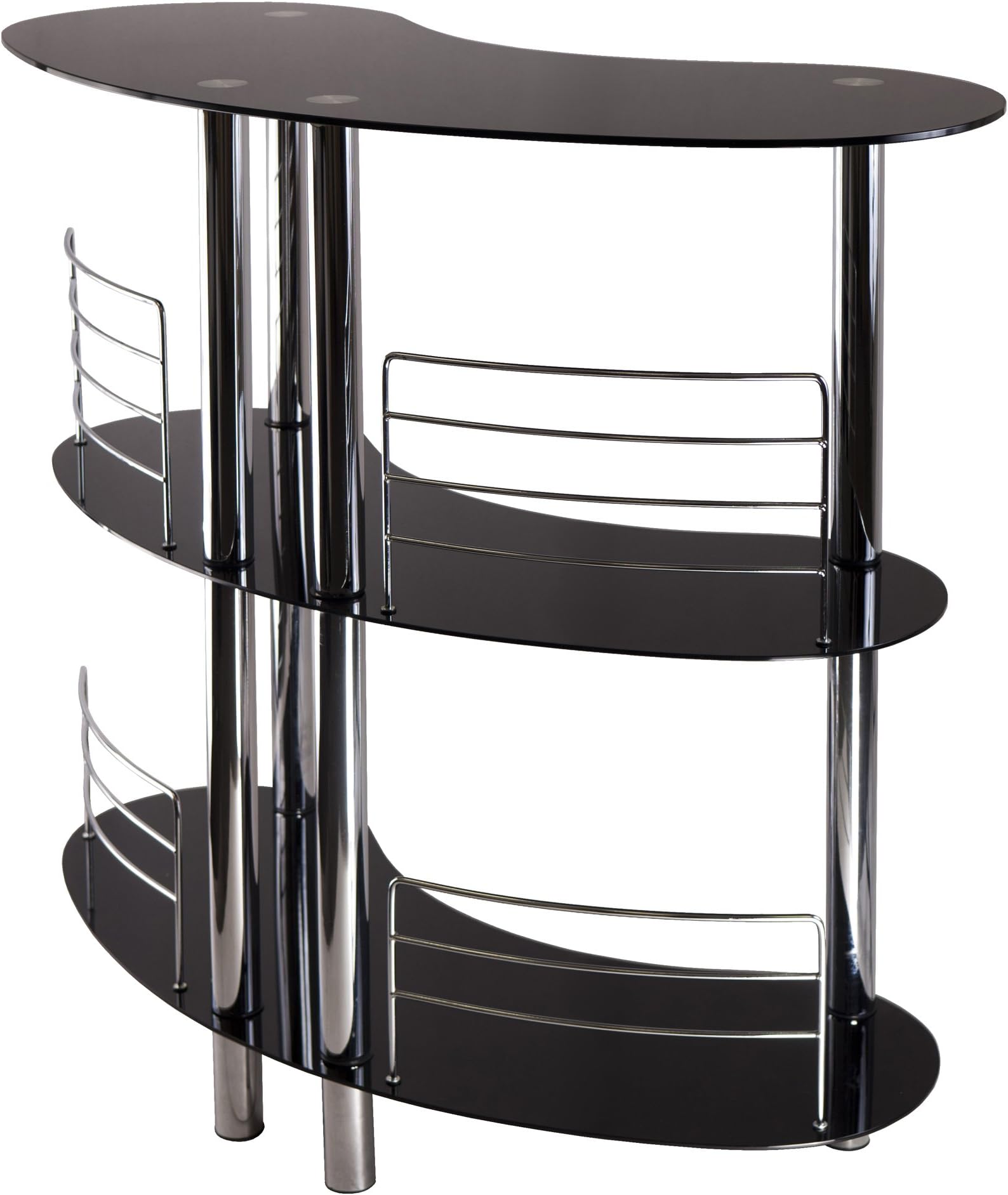 Winsome Martini Wine Storage, Black/Metal