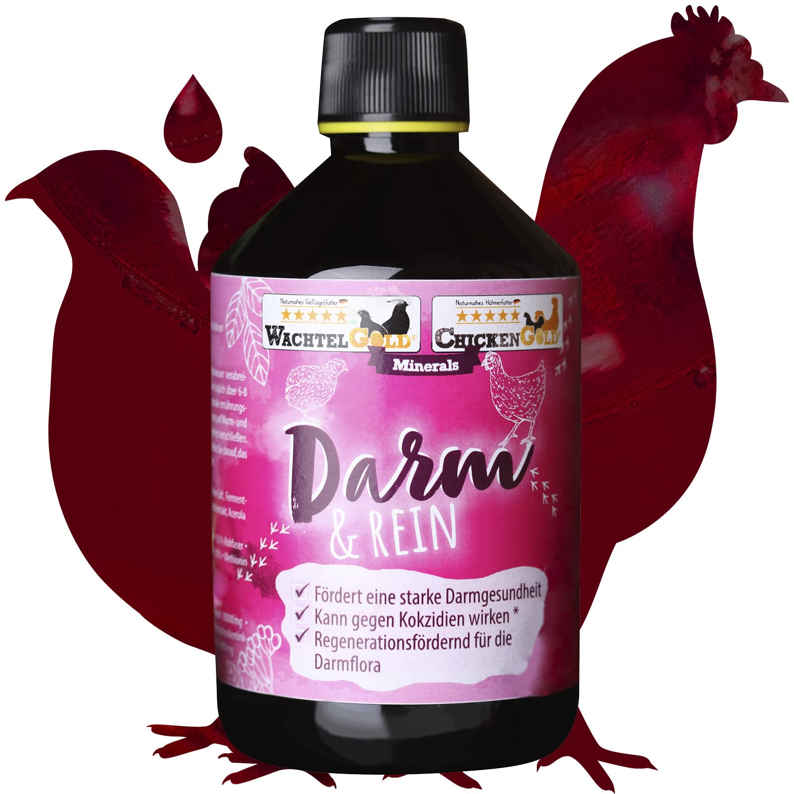 federgold Darm&Rein 500 ml – Kräuterzusatz für Geflügel