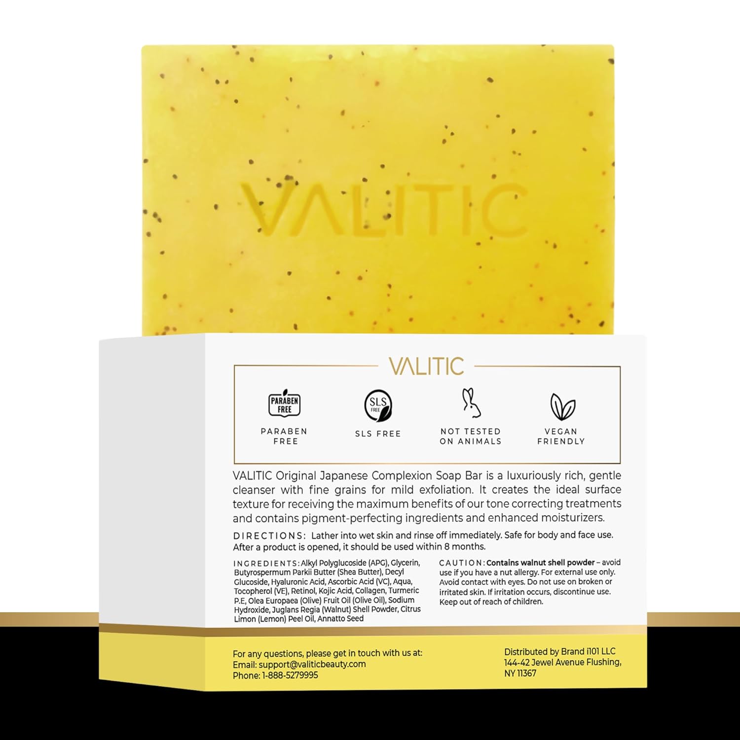 VALITIC Lemon Turmeric Soap for Dark Spots - Kojic Acid Soap for Face and Body - Exfoliating Bar for Brightening, Skin Tone Corrector with Retinol, Vitamin C, Collagen and Hyaluronic Acid - 2 Pack - Image 9