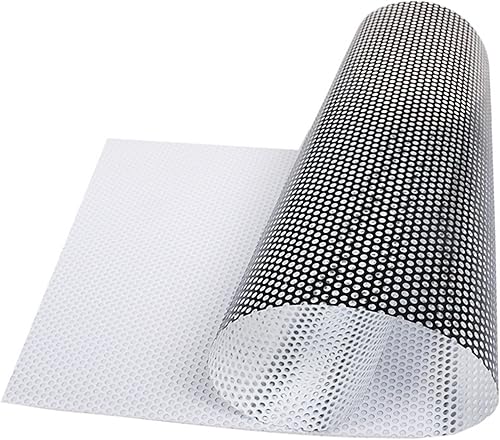 Miniatura 6 de Moyishi Rollo adhesivo electrostático de vinilo negro perforado de una sola vía para ventana de privacidad (2 lados de 17 x 78 pulgadas)