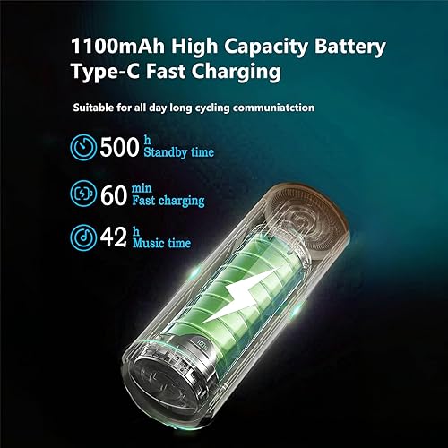 Miniatura 4 de Auriculares Bluetooth para casco de motocicleta con sonido estéreo, sistema de comunicación C50 de 2 vías de 1000 M, altavoces de intercomunicación