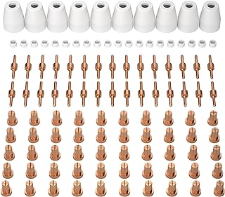 ARCCAPTAIN 110PCS PT31 Plasma Cutting Consumables Fit CUT-45 CUT-50 CT-312 MIG205 MP with Plasma Cutter Torch PT-31 JG-40 LG-40