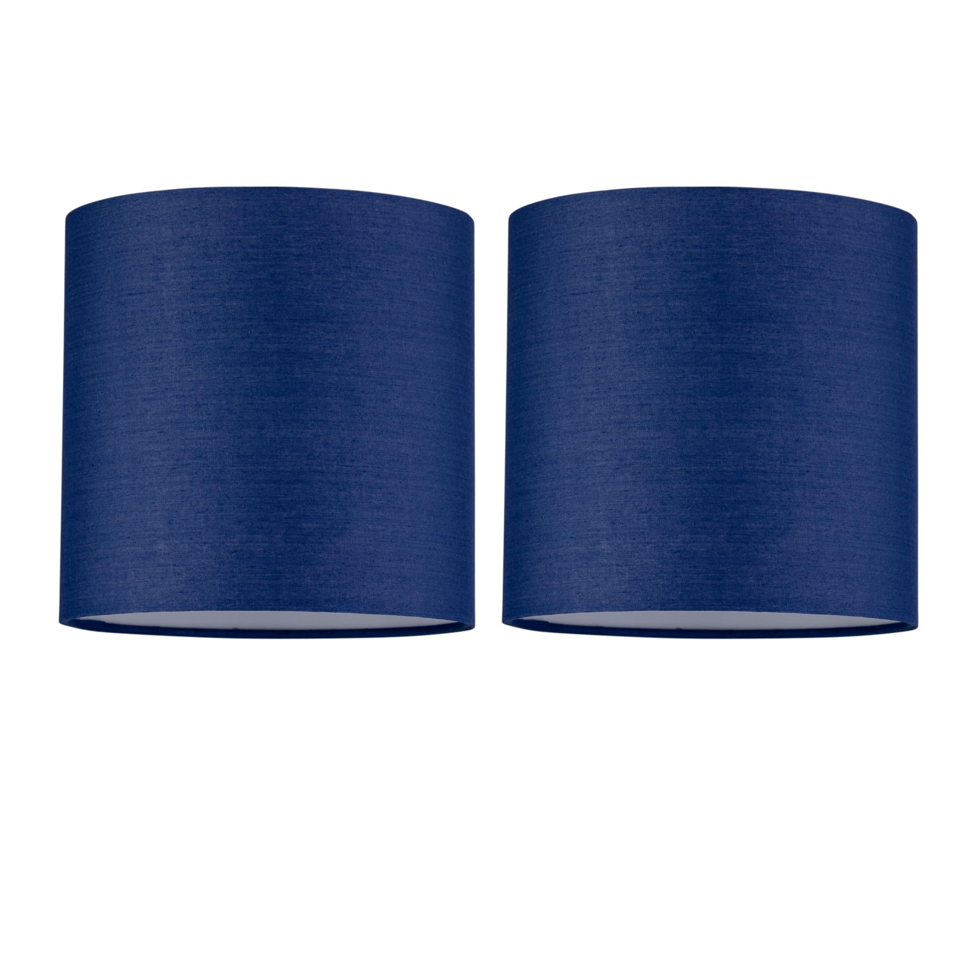 B&Q -  Set Of 2 Navy Blue Cotton 17Cm Table Lamp Shades