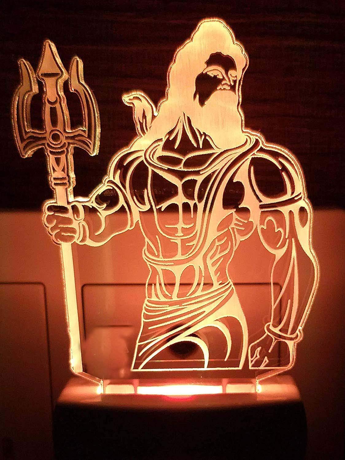 G Gojeeva The Lord Shiv Night Lamp 3D Illusion Night Lamp Comes with 7 Multicolor and 3D Illusion Design Suitable for Room,Drawing Room,Lobby