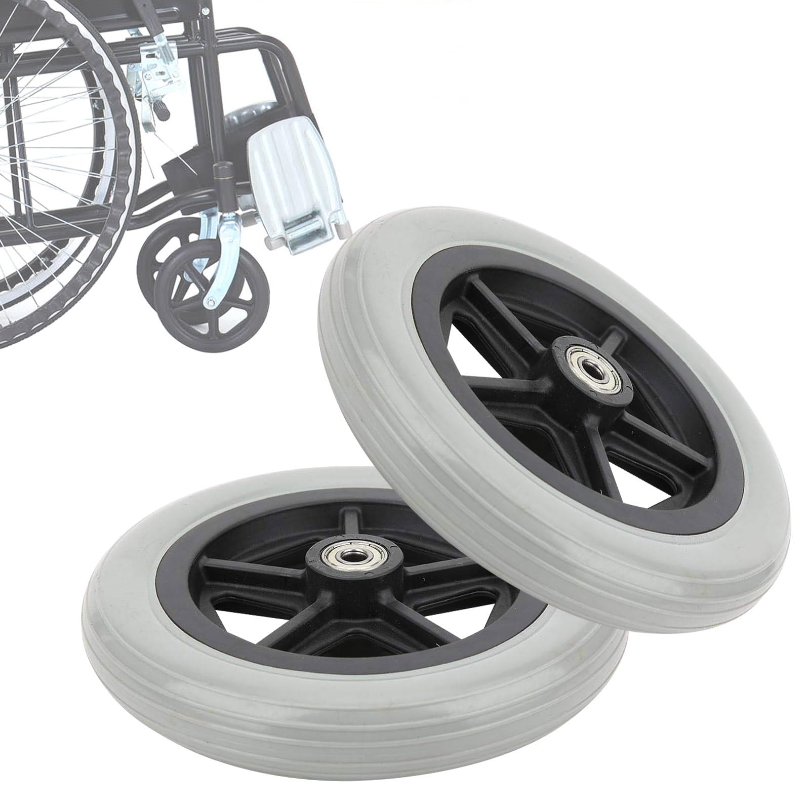 Amazon.co.jp: 2 車椅子キャスター 前輪 150/170/200mm 車椅子用