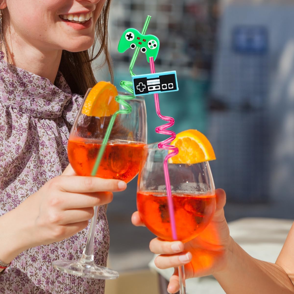 24 Video Game Party Favors Game Controller Drinking Straws Goodie Gifts for Kids Gamer Birthday Party Supplies, Game On Party Supplies with 2 PCS Cleaning Brushes - Image 6