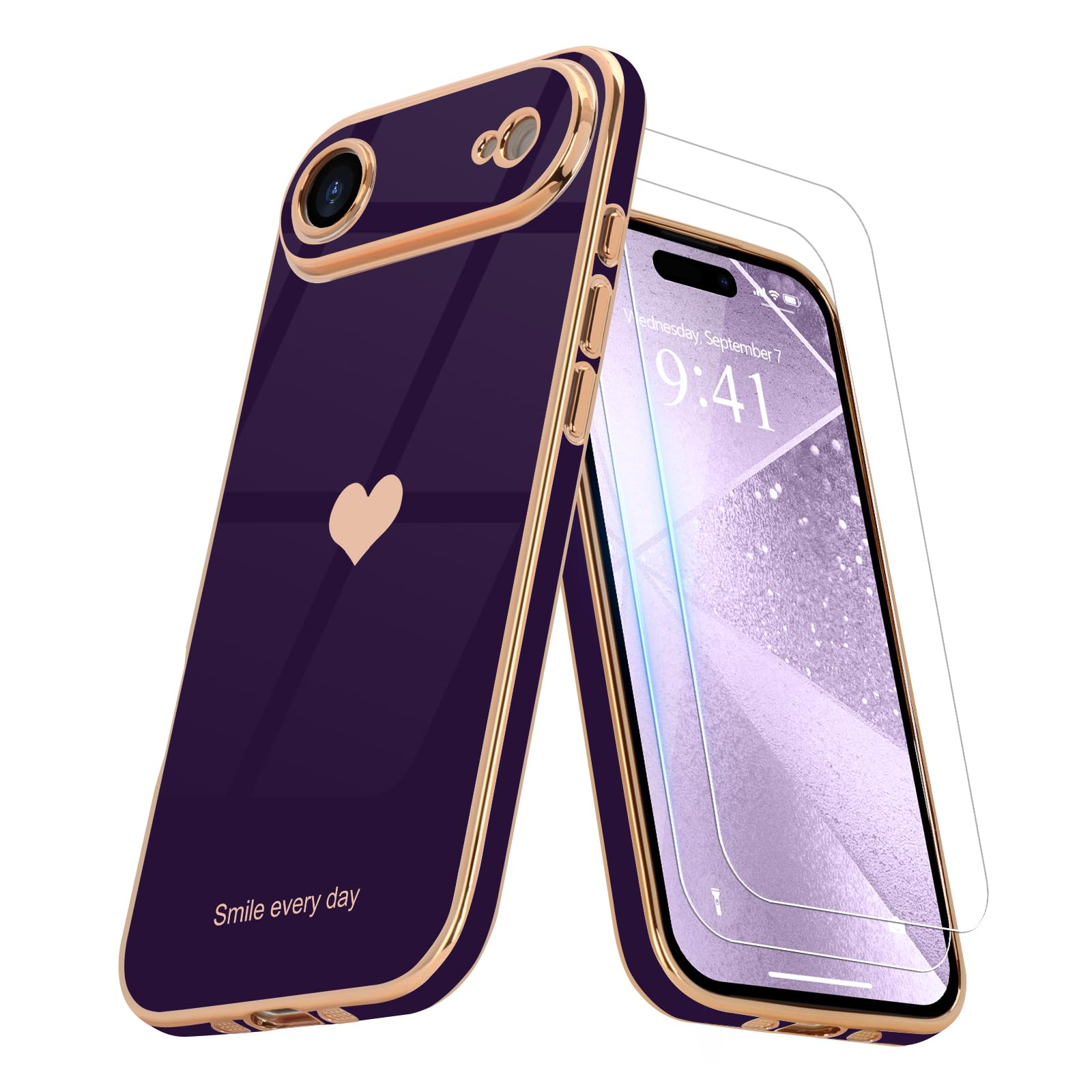 Teageo für iPhone 14 Pro Hülle Crystal Clear Mädchen Glitzer