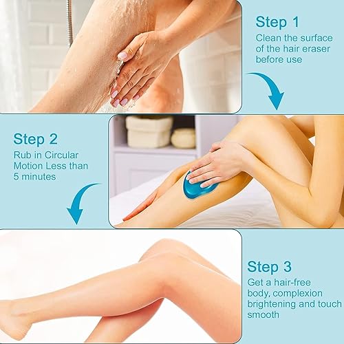 Miniatura 6 de Removedor de pelo de cristal, borrador de pelo de cristal reutilizable para mujeres y hombres, herramienta mágica de depilación sin dolor, borrador