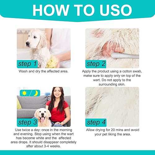 Miniatura 4 de Dog Wart Remover, Professional Dog Wart Removal Treatment, Painless Rapidly Eliminates Dog Warts & Dog Skin Tags, No Irritation Effective Wart