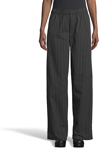 Uncommon Threads Pantalón de chef holgado teñido de hilo para mujer