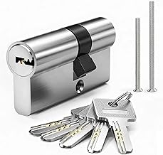 MANICAF Lock cylinder 25/40, profile cylinder, euro cylinder lock, lock cylinder, cylinder lock 65 mm with 5 brass keys