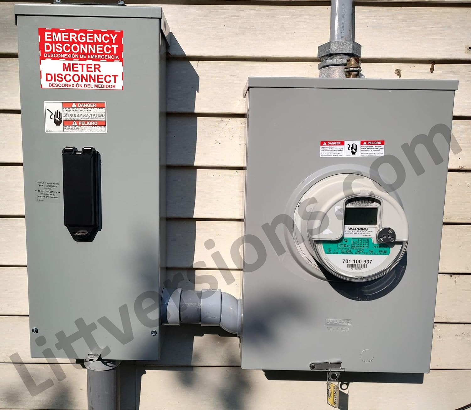16 Pack 3.5"x 1.25" NEC Compliant Emergency Service Meter Disconnect NOT Service Equipment Generator Bilingual Laminated Label Sticker Electrical Panel 44-944-945 (Bilingual/Spanish)