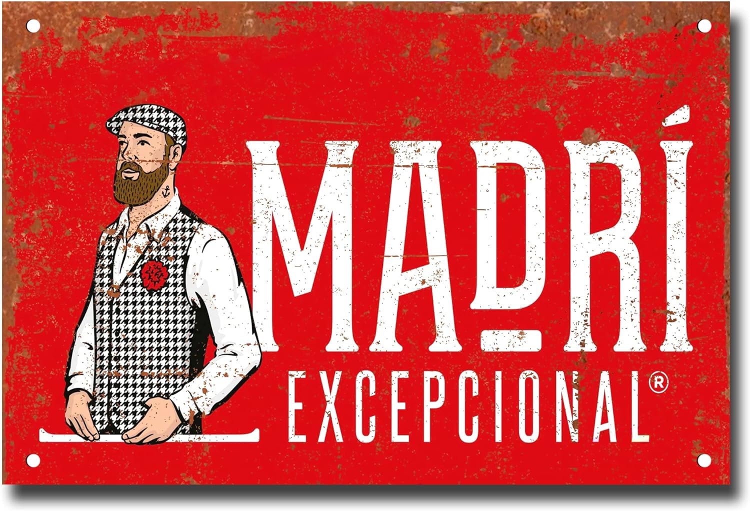 Top Banana Gifts Red Madri Beer - Vintage Style Tin Sign, Reproduction Retro, Pub Bar Kitchen Garden Bathroom, Home, Plaque, Funny Decorative Wall Art, 3 Sizes (A5)