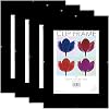 Hampton Frames CLIP FRAME 4x Frame Pack Photo Frames Poster Certificate Display Frame Acrylic Aperture (Non Glass) A4 (21x30cm) CF2130NG-4PK