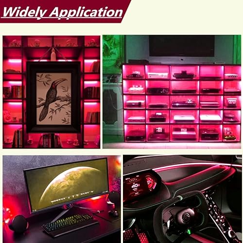 Miniatura 10 de Ourbest 5in1 Electroluminescent Neon Strip Light Wire, EL Wire Lights Battery Pack for Cosplay Halloween Christmas Party Decoration StaySlowFast