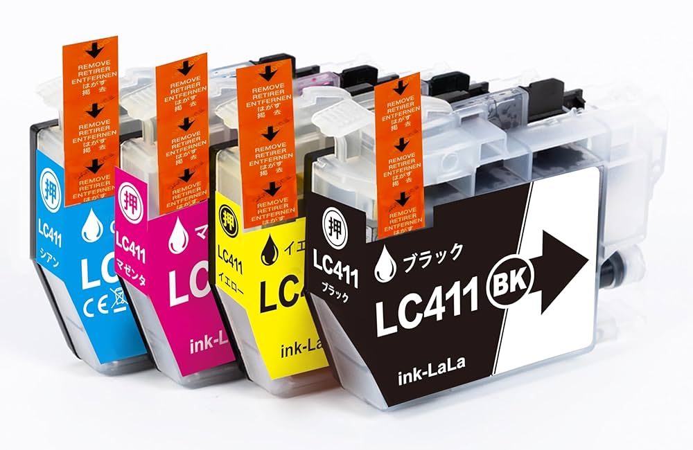 Amazon.co.jp: Amazon限定 LC411-4PK 4色セット 計4本 ブラザー