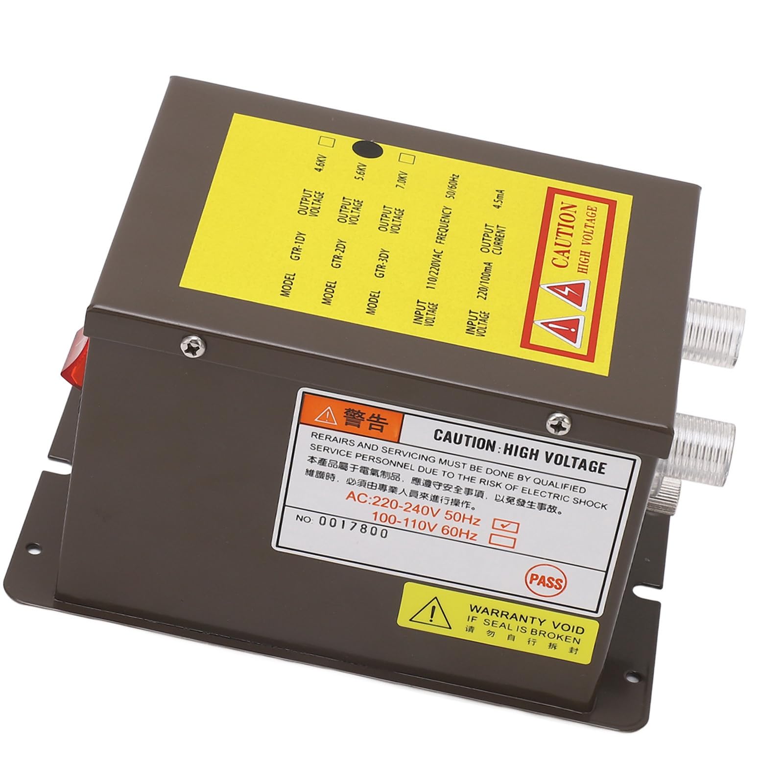 KIMISS Generador de Voltaje de Barra de Aire Ionizante 5.6kV - Ionizador Antiestático de Doble Salida para Eliminación Estática (EU Enchufe 220-240V, 20-55 ℃, predeterminado 42)