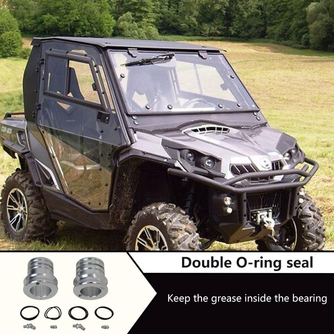 Całkowicie aluminiowy zestaw smarownicy do łożysk kół 44/40 MM do pojazdów Polaris UTV i ATV — zawiera podwójną uszczelkę typu O-ring i pierścienie gumowe